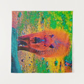 AnimalColor_Capybara_011 タペストリー (正面(横))