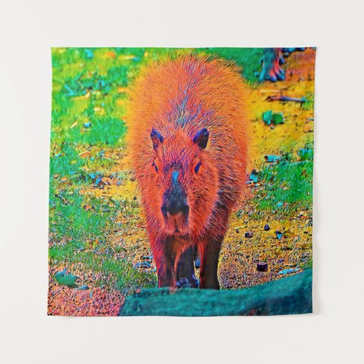 AnimalColor_Capybara_011 タペストリー (正面)