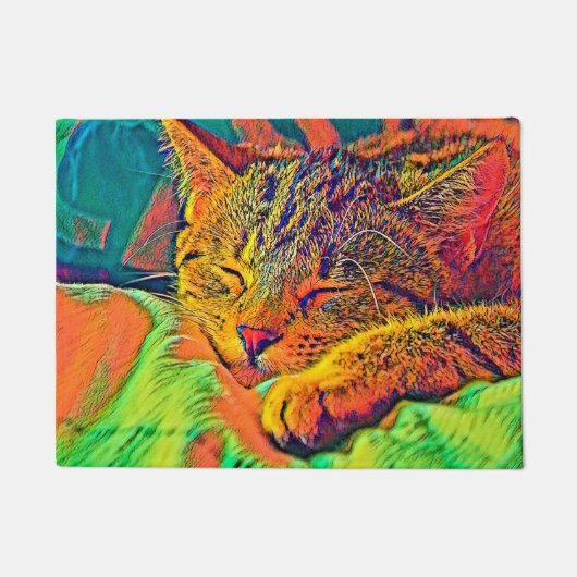 AnimalColor_Cat_07 ドアマット (正面)