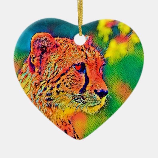 AnimalColor_Cheetah_004 セラミックオーナメント (正面)