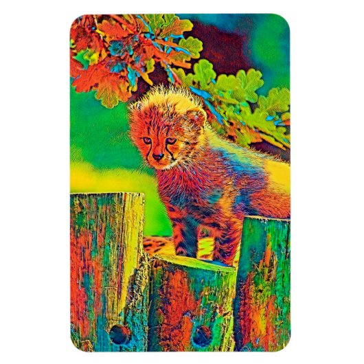 AnimalColor_Cheetah_023 マグネット (縦)