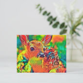 AnimalColor_Deer_002 ポストカード (スタンド正面)