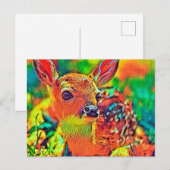 AnimalColor_Deer_002 ポストカード (正面/裏面)