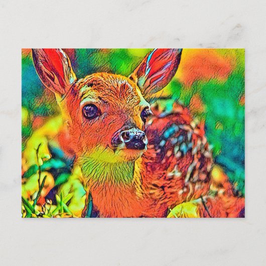 AnimalColor_Deer_002 ポストカード (正面)