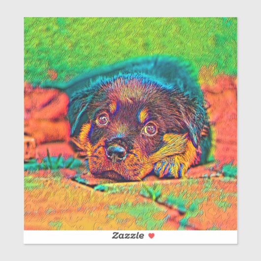 AnimalColor_Dog_002 シール (シート)