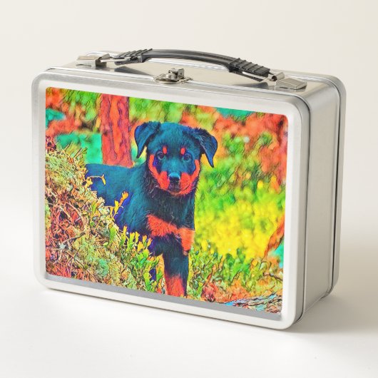 AnimalColor_Dog_031 メタルランチボックス (正面)