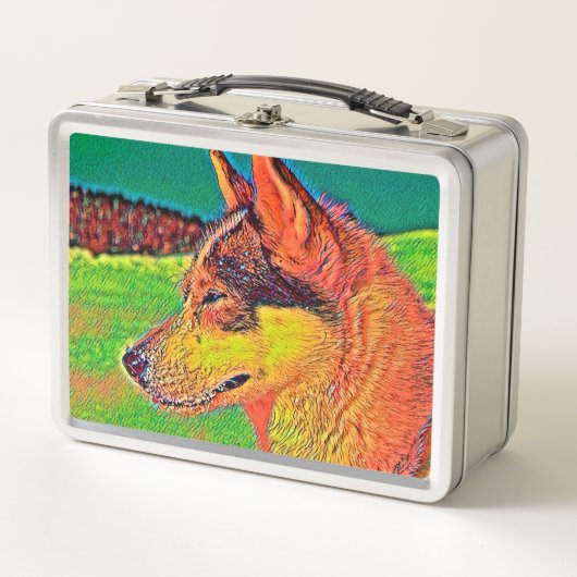 AnimalColor_Dog_039 メタルランチボックス (正面)
