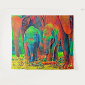 AnimalColor_Elephant_001 タペストリー (正面(横))