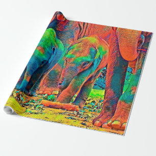 AnimalColor_Elephant_001_by_JAMColors ラッピングペーパー