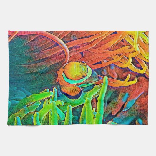 AnimalColor_Fish_001 キッチンタオル (横)