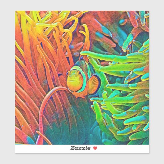 AnimalColor_Fish_001 シール (シート)