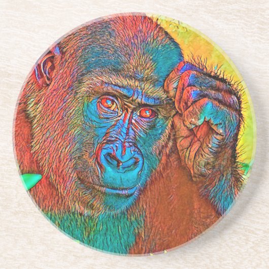AnimalColor_Gorilla_019 コースター (正面)