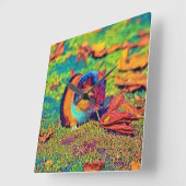 AnimalColor_Gynapig_001 スクエア壁時計 (傾斜)