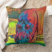AnimalColor_Hippo_004 クッション (ブランケット)