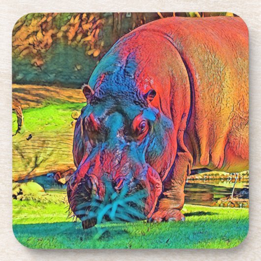 AnimalColor_Hippo_004 コースター (正面)