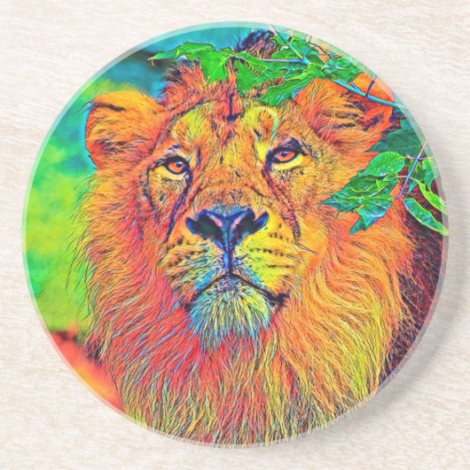 AnimalColor_Lion_001 コースター (正面)