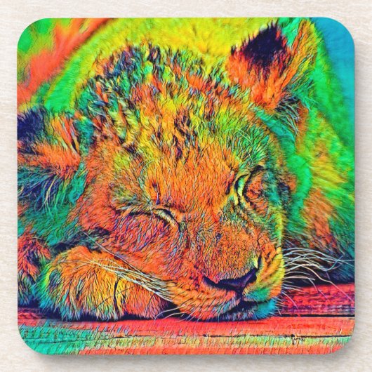 AnimalColor_Lion_002 コースター (正面)