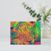 AnimalColor_Lion_002 ポストカード (スタンド正面)