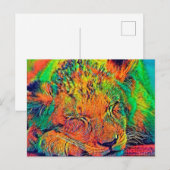 AnimalColor_Lion_002 ポストカード (正面/裏面)