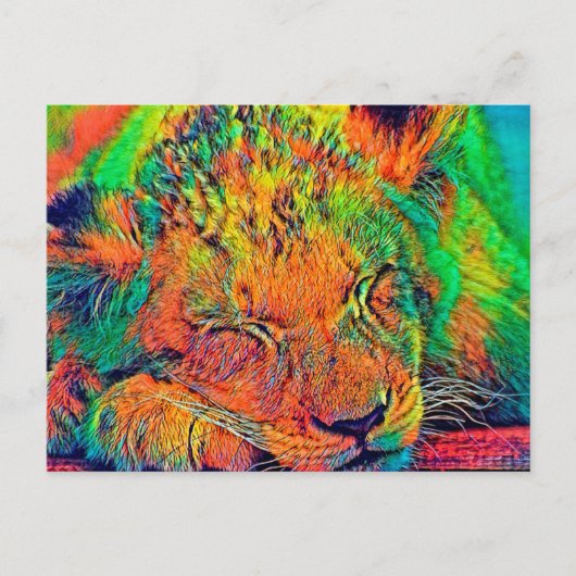 AnimalColor_Lion_002 ポストカード (正面)