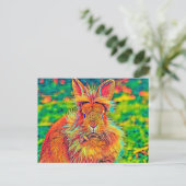 AnimalColor_Rabbit_004 ポストカード (スタンド正面)