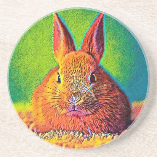 AnimalColor_Rabbit_07 コースター (正面)