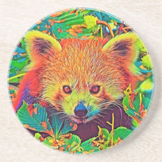 AnimalColor_RedPanda_001 コースター (正面)