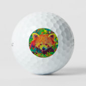 AnimalColor_RedPanda_001 ゴルフボール (正面)