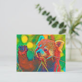 AnimalColor_RedPanda_003 ポストカード (スタンド正面)
