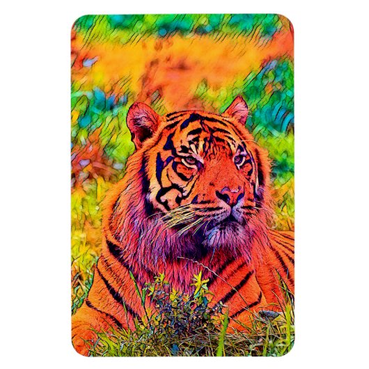 AnimalColor_Tiger_002 マグネット (縦)