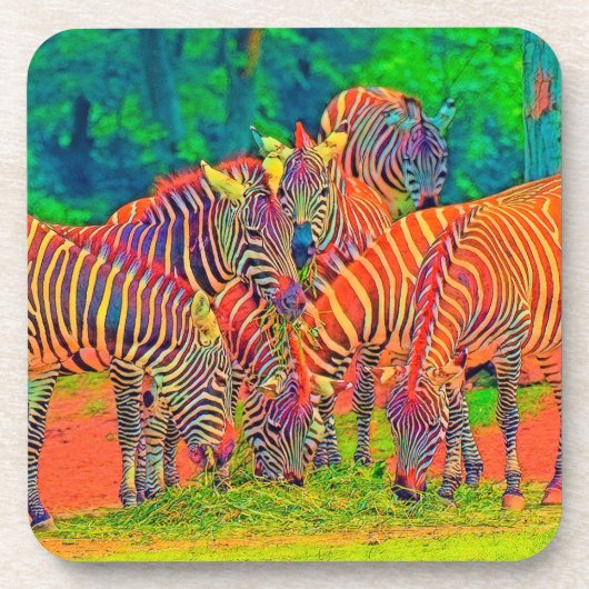AnimalColor_Zebra_002 コースター (正面)
