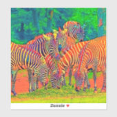 AnimalColor_Zebra_002 シール (シート)