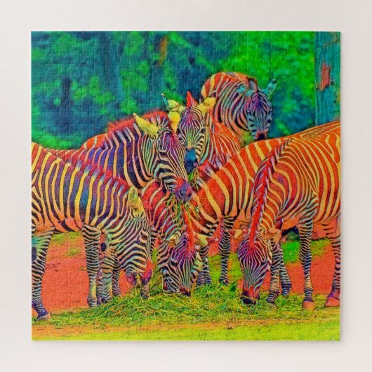 AnimalColor_Zebra_002 ジグソーパズル (縦)