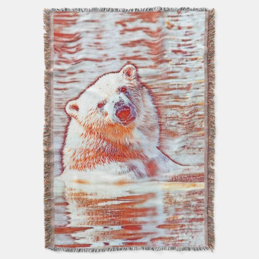 AnimalMix_Bear_006 スローブランケット (正面縦)