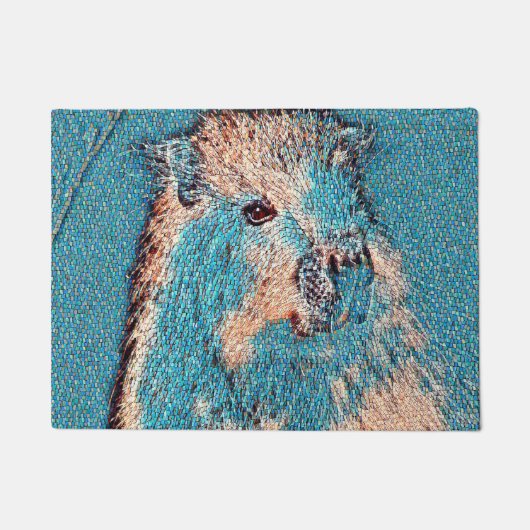 AnimalMix_Capybara_001 ドアマット (正面)