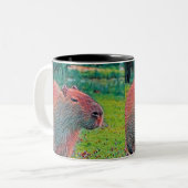 AnimalMix_Capybara_002 ツートーンマグカップ (正面左)