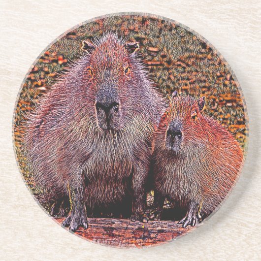 AnimalMix_Capybara_003 コースター (正面)