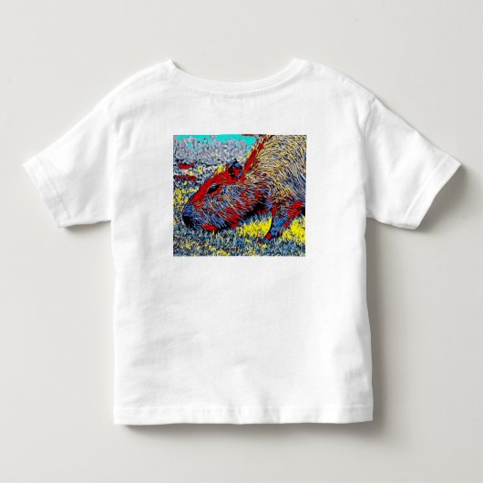 AnimalMix_Capybara_004 トドラーTシャツ (裏面)