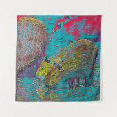 AnimalMix_Capybara_005 タペストリー (正面)