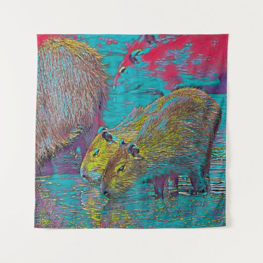 AnimalMix_Capybara_005 タペストリー (正面)