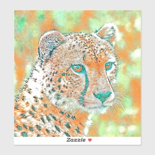 AnimalMix_Cheetah_023 シール (シート)