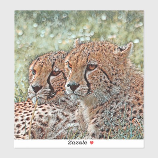 AnimalMix_Cheetah_031 シール (シート)