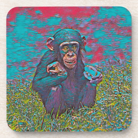AnimalMix_Chimpanzee_015 コースター (正面)