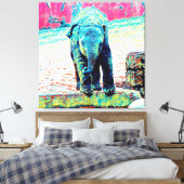 AnimalMix_Elephant_002 キャンバスプリント (インサイチュ (寝室))