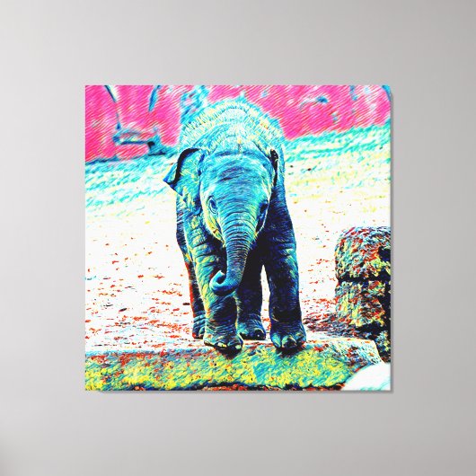 AnimalMix_Elephant_002 キャンバスプリント (正面)
