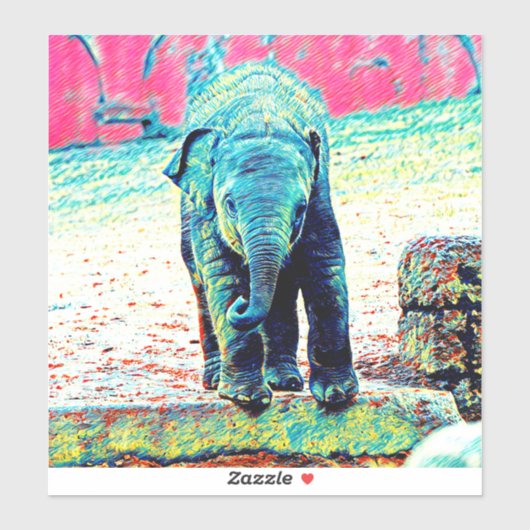 AnimalMix_Elephant_002 シール (シート)