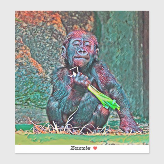AnimalMix_Gorilla_004 シール (シート)