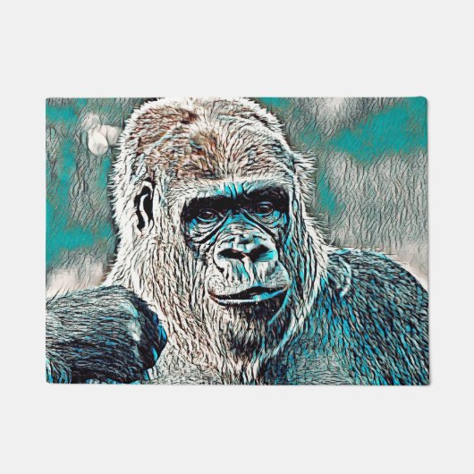 AnimalMix_Gorilla_008 ドアマット (正面)