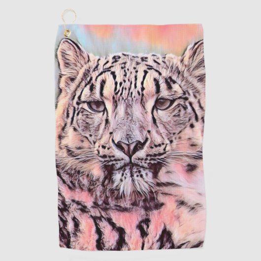AnimalMix_Leopard_008 ゴルフタオル (正面)