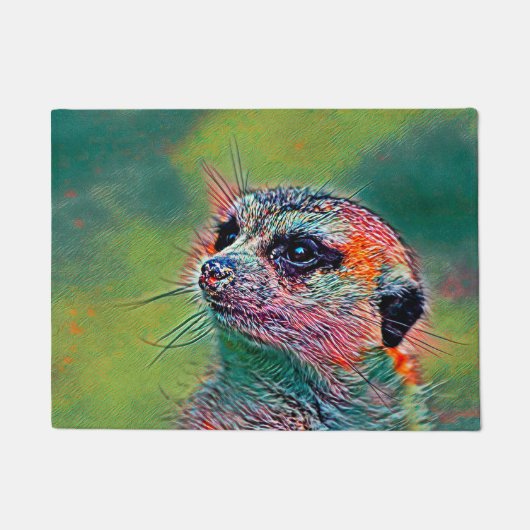 AnimalMix_Meerkat_009 ドアマット (正面)